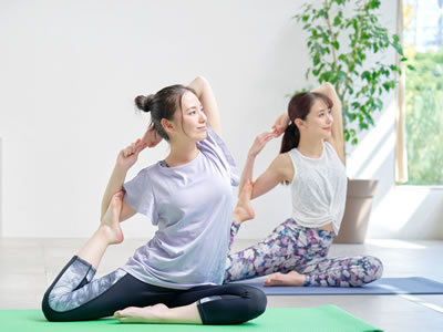 Woman doing yoga